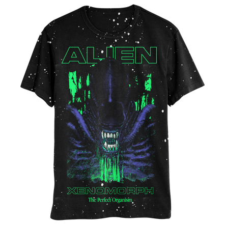 Alien Xenomorph Washed Graphic Unisex T-Shirt Exclusivité Games Zone